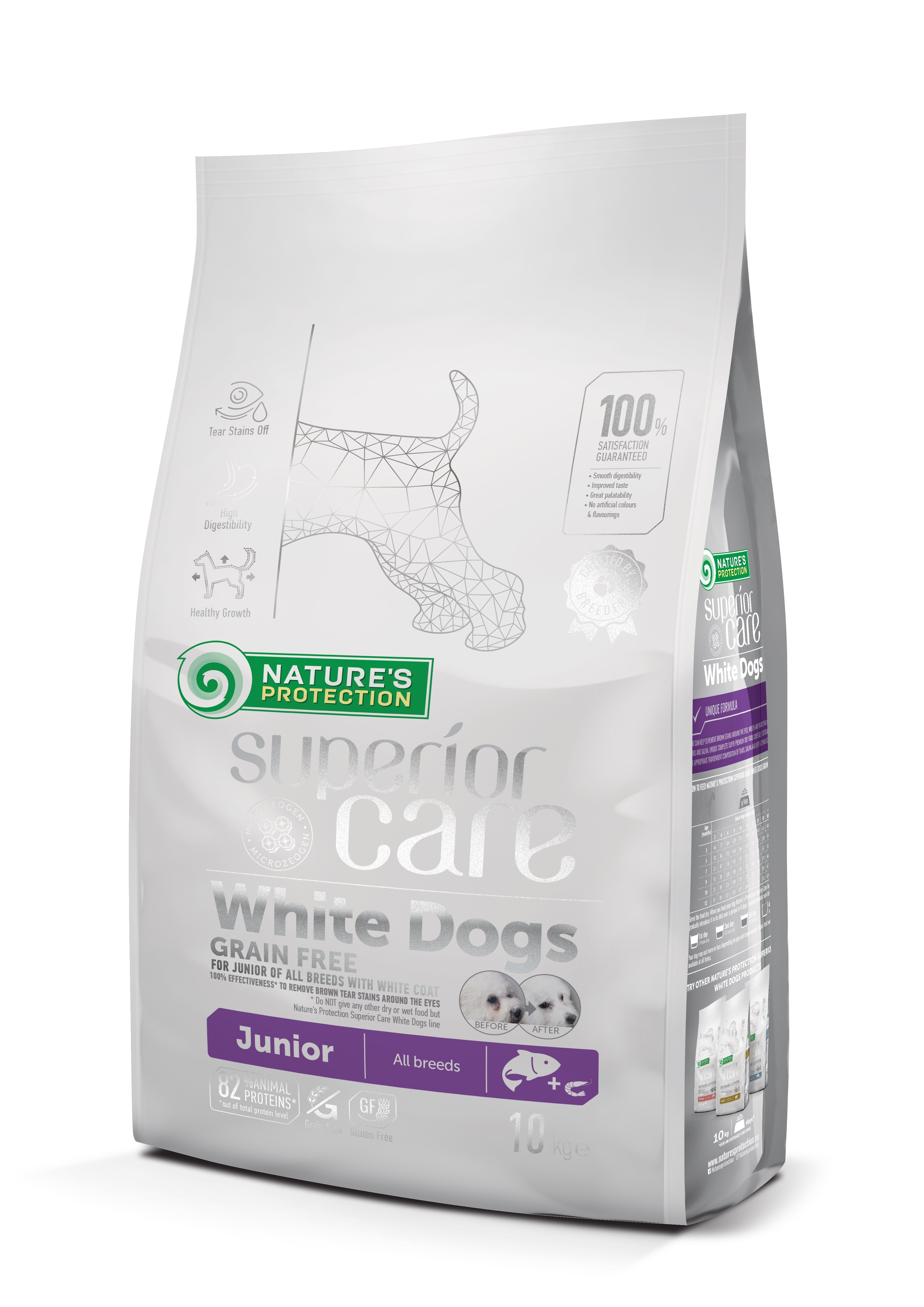 Nature's Protection Superior Care White Dogs Grain Free Salmon für junge Hunde aller Rassen