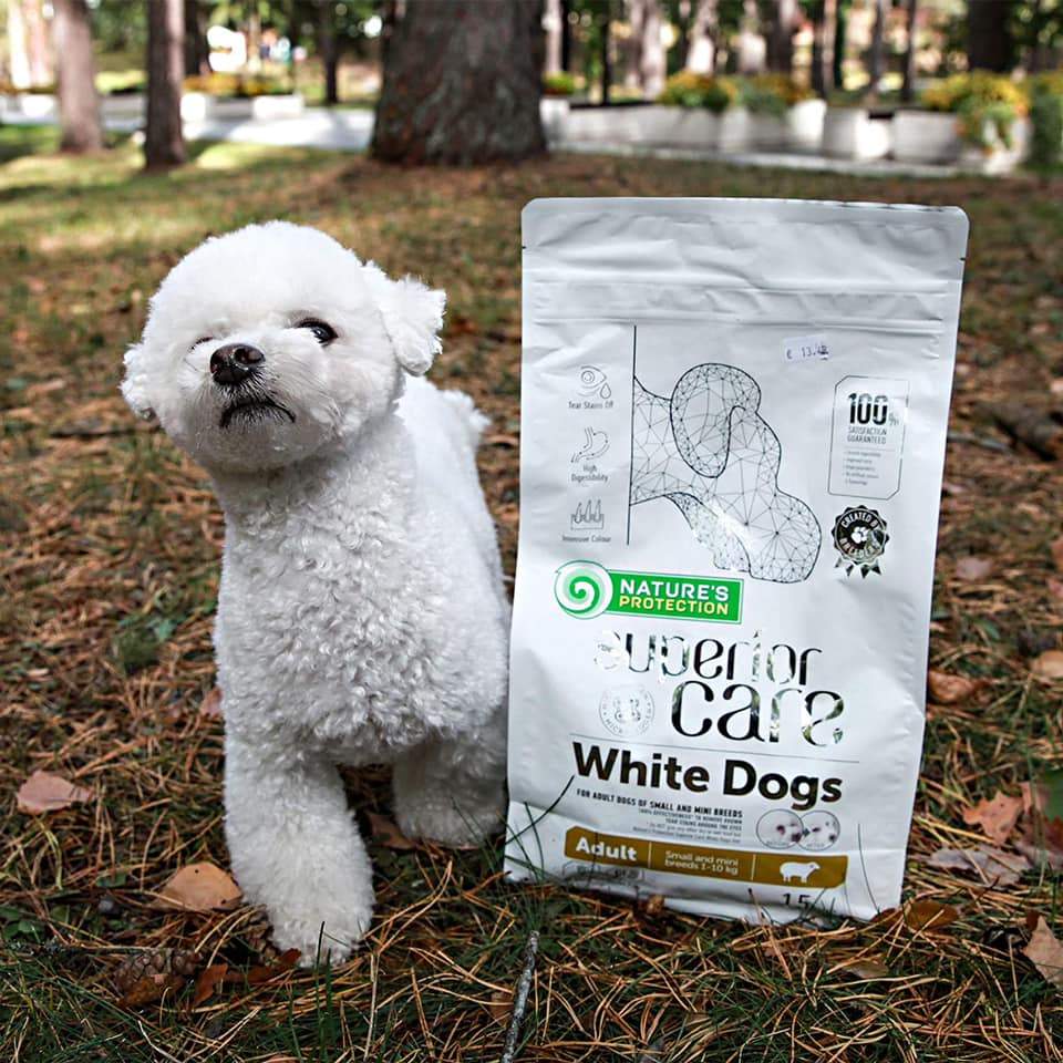 Nature's Protection Superior Pflege weiße Hunde Lamm Futter für erwachsene Hunde kleinen und Mini Rassen