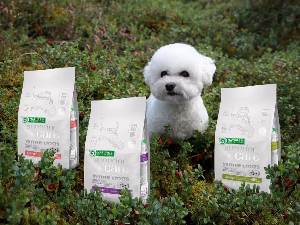 Nature's Protection Superior Care White Dogs Grain Free Salmon für junge Hunde aller Rassen