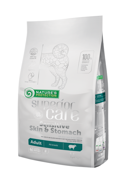 Nature's Protection Superior Care Sensitive Skin&Stomach Lamb für erwachsene Hunde allen Rassen