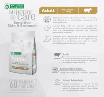 Nature's Protection Superior Care Sensitive Skin&Stomach Lamb Adult Small and Mini Breeds
