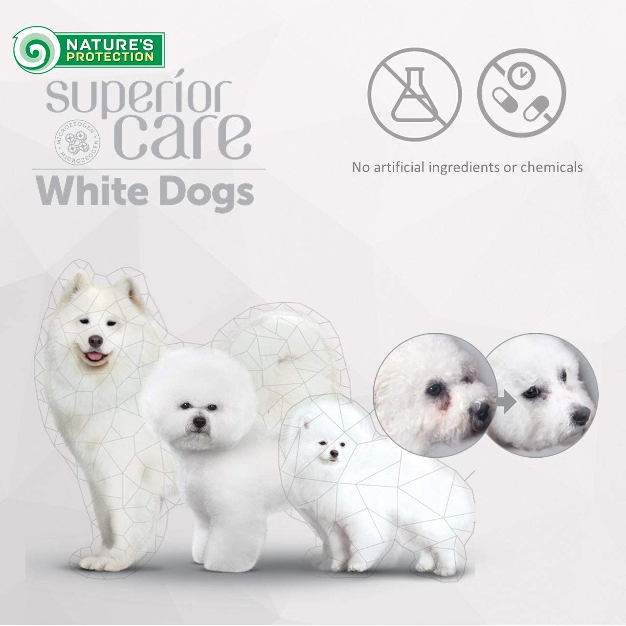 Nature's Protection Superior Pflege Weiße Hunde Getreidefrei Weißfisch Junior kleine und Mini-Rassen